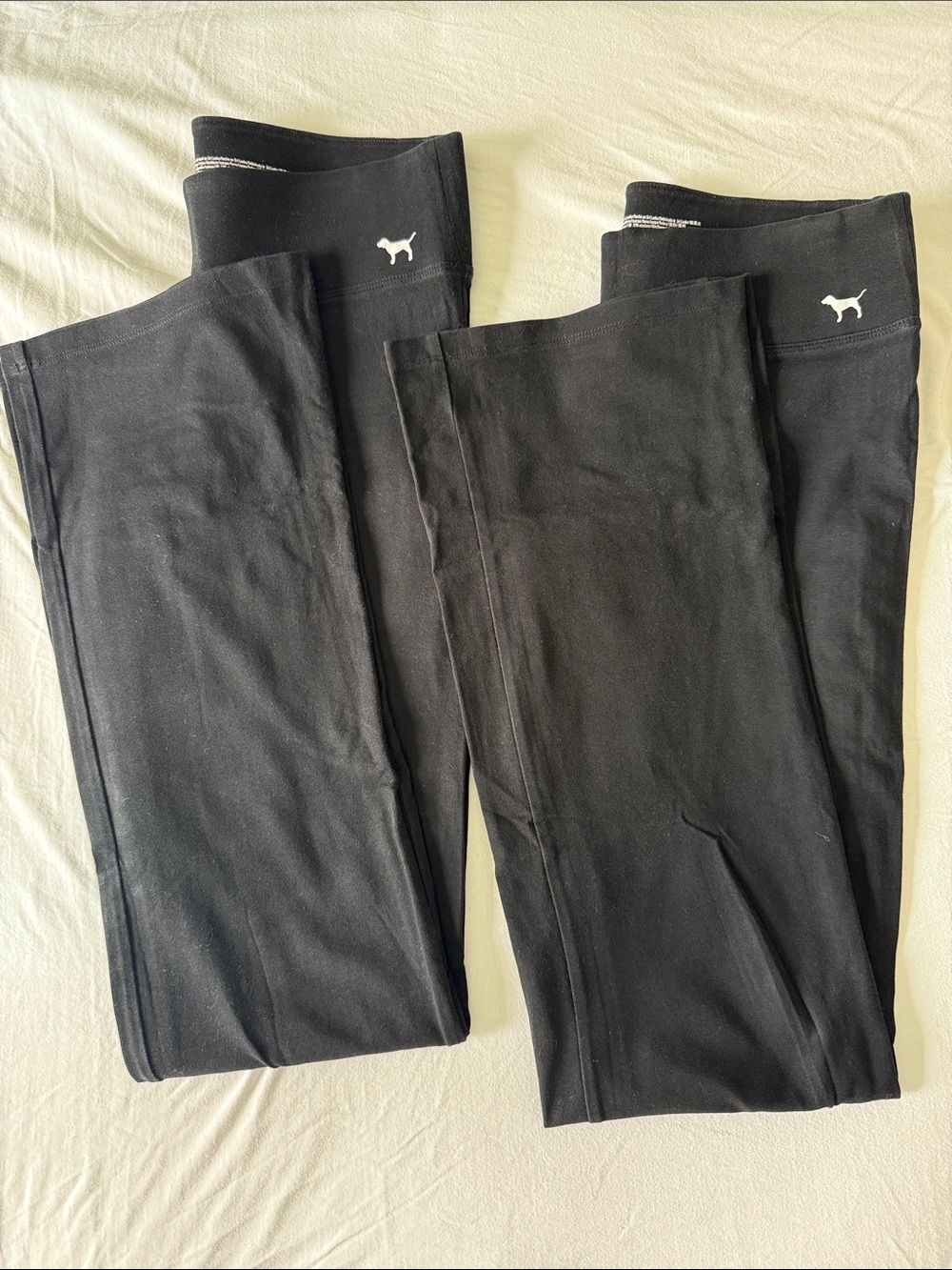 PINK Victoria's Secret Black flare Leggings - set of 2